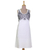 Viscose shift dress, 'Smoke Grey Personality' - Viscose Grey Floral Embroidered Dress from India