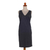 Sleeveless cotton dress, 'Sincerity in Graphite' - Sleeveless Grey 100% Cotton Dress from Indonesia