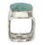 Turquoise cocktail ring, 'Always Azure' - Taxco Silver and Natural Turquoise Cocktail Ring (image 2c) thumbail