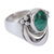 Malachite cocktail ring, 'One Desire' - Sterling Silver Malachite Cocktail Ring thumbail