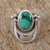 Malachite cocktail ring, 'One Desire' - Sterling Silver Malachite Cocktail Ring (image 2b) thumbail
