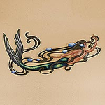 Handcrafted Mermaid Steel Wall Art, 'Mermaid Magic'