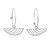 Sterling silver dangle earrings, 'Fresh Leaves' - Sterling Silver Endless Hoop Dangle Earrings from Mexico