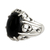 Men's onyx ring, 'Music of the Night' - Men's Sterling Silver and Onyx Ring thumbail