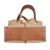 Leather handbag, 'Cream Chocolate' - Ivory Leather Shoulder Bag 