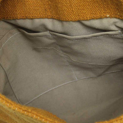Bolso de lana, 'Bluebells' - Bolso de lana bordado de Perú