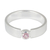 Tourmaline solitaire ring, 'Lanna Belle' - Pink Tourmaline Solitaire Ring in Brushed Satin Silver 925 thumbail