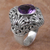 Amethyst cocktail ring, 'Purple Glitz' - Amethyst and Sterling Silver Cocktail ring from Indonesia