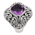 Amethyst cocktail ring, 'Purple Glitz' - Amethyst and Sterling Silver Cocktail ring from Indonesia