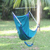 Parachute hammock chair, 'Nusa Dua Teal' - Teal Parachute Hammock Swing Portable Hanging Chair
