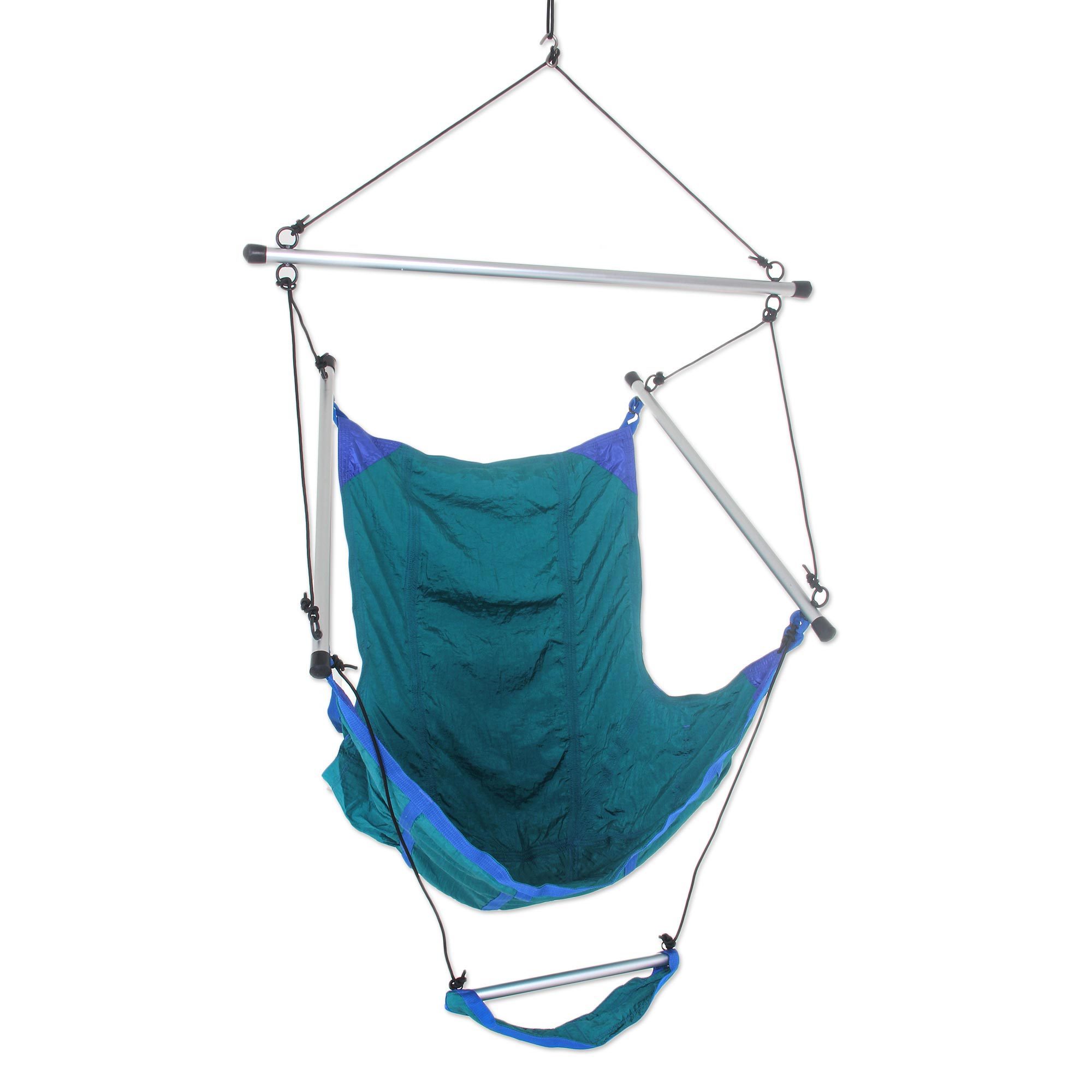 UNICEF Market Teal Parachute Hammock Swing Portable Hanging Chair