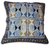 Cotton cushion cover, 'Guinea Fowl in Blue Steel' (21 inch) - Cotton Cushion Cover with Guinea Fowl Motif (21 inch)