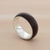 Men's jacaranda wood ring, 'Love of Nature' - Men's Wood and Sterling Silver Band Ring thumbail