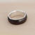 Men's jacaranda wood ring, 'Love of Nature' - Men's Wood and Sterling Silver Band Ring (image 2b) thumbail