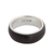 Men's jacaranda wood ring, 'Love of Nature' - Men's Wood and Sterling Silver Band Ring (image 2d) thumbail