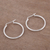 Sterling silver hoop earrings, 'Eternal Gleam' - High-Polish 925 Sterling Silver Hoop Earrings from Peru (image 2b) thumbail