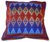 Cotton cushion cover, 'Geometric Design in Rainbow' (16 inch) - Cotton Cushion Cover with Multicolored Design (16 inch)