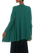 Modal cardigan, 'Green Heliconia' - Modal Cardigan with Long Sleeves from Indonesia