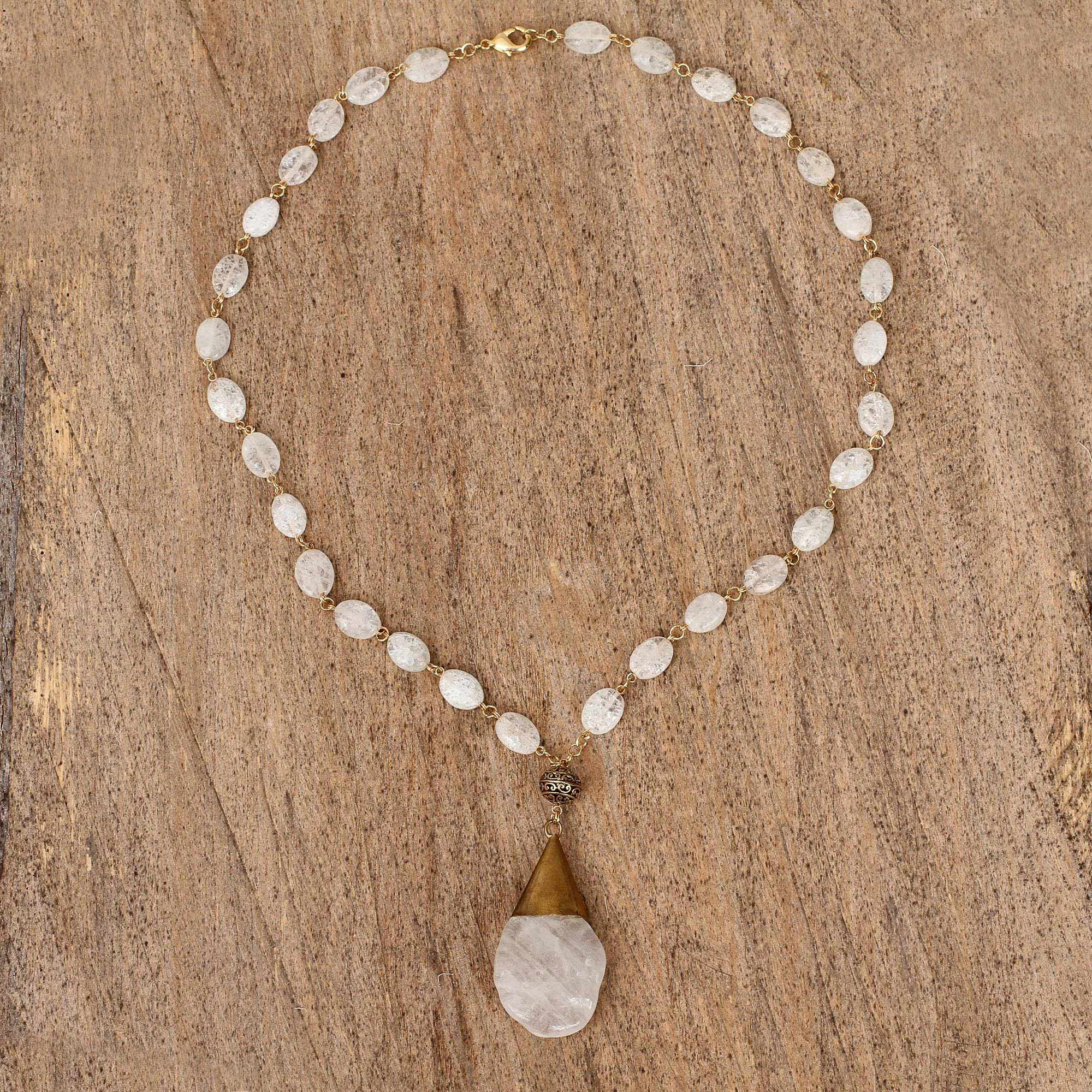 quartz beads necklace