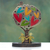 Wood and aluminum sculpture, 'Tree of Joy' - Colorful Peruvian Tree Sculpture with Hearts and Bird