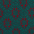 Funda de cojín de algodón, 'Geckos' - Funda de cojín de algodón con estampado geométrico, verde azulado y rojo