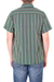 Men's cotton short sleeve shirt, 'Grove of Coban' - Men's Green Striped Cotton Short Sleeve Shirt from Guatemala