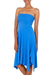 Jersey knit dress, 'Java in Blue Chic' - Strapless Knit Tube Dress (image 2c) thumbail