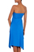 Jersey knit dress, 'Java in Blue Chic' - Strapless Knit Tube Dress
