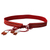 Beaded cotton tie belt, 'Crimson Color' - Red Embroidered Cotton Tie Belt with Beads from India