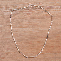 Sterling silver chain necklace, 'Driftwood'