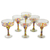 Blown glass margarita glasses, 'Confetti Festival' (set of 6) - Set of 6 Multicolor Hand Blown Glass Margarita Glasses
