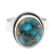 Sterling silver cocktail ring, 'Blue Sky in Jaipur' - Silver Silver and Blue Composite Turquoise Ring from India