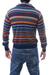 Men's 100% alpaca pullover sweater, 'Steel Blue Heights' - Men's 100% Alpaca Pullover Sweater with Turtleneck (image 2c) thumbail