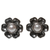 Cultured mabe pearl button earrings, 'Blooming White Roses' - Cultured Mabe Pearl Button Earrings from Indonesia thumbail