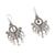 Sterling silver chandelier earrings, 'Silver Peacock Feather' - Fair Trade Handmade Sterling Silver Chandelier Earrings
