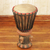 Wood djembe drum, 'Think Together' - Fair Trade Wood Djembe Drum (image 2b) thumbail