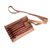 Wool accented leather wallet bag, 'Rustic Elegance' - Leather and Wool Wallet Bag from Peru