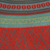 Ponchopullover aus Alpakamischung - Poncho aus Alpakamischung mit bleigrauen und zinnoberroten Mustern