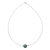 Jade pendant necklace, 'Trajectory' - Minimalist Jade Pendant Necklace on Stainless Steel (image 2c) thumbail