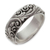 Sterling silver band ring, 'Floral Moon' - Sterling Silver Band Ring from Indonesia thumbail