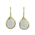 Vermeil quartz dangle earrings, 'Nature's Brilliance' - Clear Quartz and Gold Vermeil Earrings