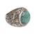 Men's sterling silver ring, 'Taru Tree' - Men's Reconstituted Turquoise and Silver Ring