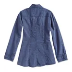 Chambray blouse, 'Lily of The Incas' - Lily of The Incas Button-Front Chambray Blue Blouse