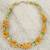 Agate beaded necklace, 'Warm Beloved Life' - Agate Recycled Plastic Beaded Necklace from West Africa