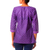 Cotton tunic, 'Radiant Orchid Blossom' - Women's Purple and Lilac Floral Print Tunic from India (image 2b) thumbail