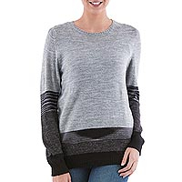 Pullover sweater, 'Imagine in Grey'