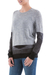Pullover sweater, 'Imagine in Grey' - Grey and Black Striped Pullover Sweater from Peru (image 2b) thumbail