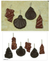 Wood ornaments, 'Sea Treasures' (set of 6) - Wood Seashell Themed Ornaments (Set of 6) (image 2) thumbail