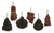 Wood ornaments, 'Sea Treasures' (set of 6) - Wood Seashell Themed Ornaments (Set of 6) thumbail