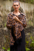 Silk batik shawl, 'Nocturnal Royale' - Batik Silk Black Shawl from Indonesia